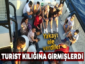 Turist kılığına girerek kaçmaya çalışan göçmenler yakayı ele verdi