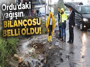 Ordu'daki yağışın bilançosu belli oldu