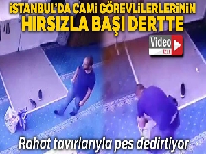 Kartal'da camilere dadanan hırsız kamerada