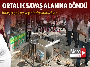 Bıçaklanma anı güvenlik kamerasında