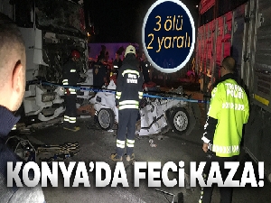 Kamyonun çektiği otomobile tır çarptı: 3 ölü, 2 yaralı