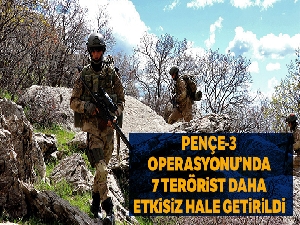 Pençe-3 Harekâtı'nda 7 terörist daha etkisiz hale getirildi