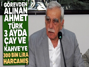 Görevden alınan Ahmet Türk 3 ayda çay, kahve, fındık fıstık ve yemeğe 300 bin lira harcamış
