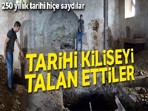 Sarıyer'de defineciler tarihi kiliseyi talan etti