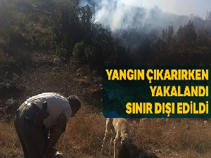 Doğayı ateşe veren göçmen sınır dışı edildi