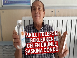 Akıllı telefon beklerken, paketten su çıktı