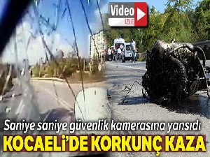 1 kişinin öldüğü feci kaza kameraya böyle yansıdı
