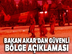 Bakan Akar: 'Dün iki Türk, iki Amerikan helikopteri havadan keşif ve denetleme yaptı'