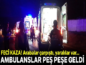 Çorum'da iki otomobil kafa kafaya çarpıştı: 8 yaralı