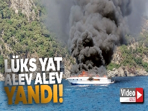 Lüks yat alevlere teslim oldu