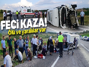 Kastamonu'da yolcu minibüsü ile kamyonet çarpıştı: 1 ölü, 16 yaralı