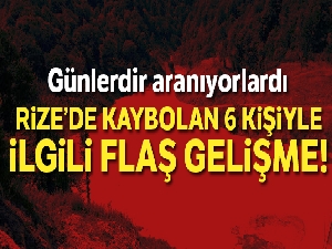 Rize'de yayla yolunda kaybolan 6 vatandaş bulundu