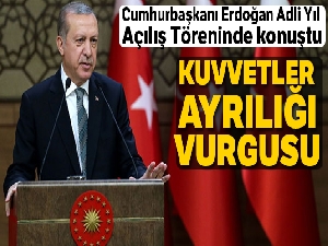 Cumhurbaşkanı Erdoğan Adli Yıl Açılış Töreninde konuştu