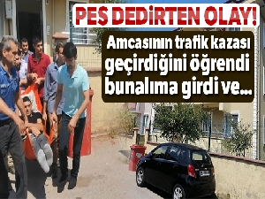Amcasının trafik kazası geçirdiğini öğrenen genç kendini bıçakladı