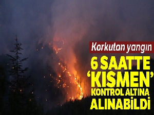 Kaş'taki orman yangını 6 saat sonra kısmen kontrol altında