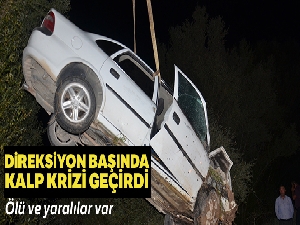 Sürücüsünün kalp krizi geçirdiği otomobil sulama kanalına girdi: 1 ölü, 3 yaralı