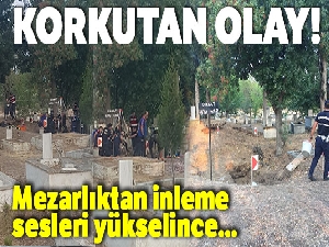 Mezarlıktan yükselen inleme sesleri Aydın'ı ayağa kaldırdı
