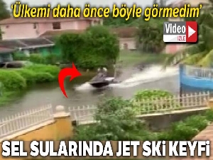 Sel sularında jet ski keyfi