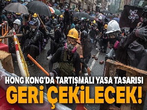 Hong Kong'da protestolara neden olan tasarı geri çekilecek