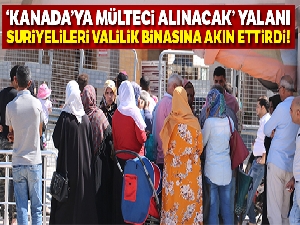 'Kanada'ya mülteci alınacak' yalanı, Suriyelileri valilik binasına akın ettirdi