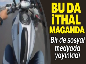 İstanbul'da motosikletli magandanın tek teker terörü kamerada