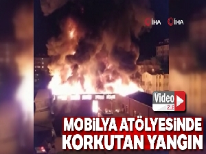 İstanbul Sultanbeyli'de mobilya atölyesinde yangın