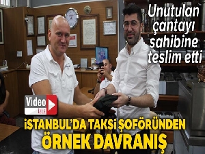 İstanbul'da taksi şoföründen örnek davranış