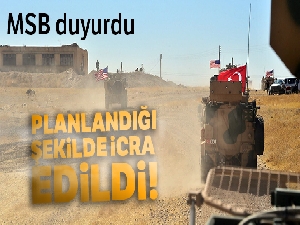 MSB: 'İlk müşterek kara devriyesi planlandığı şekilde icra edildi'