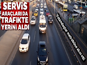İstanbul'da okul trafiği yoğunluğu