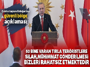 Cumhurbaşkanı Erdoğan'dan güvenli bölge açıklaması