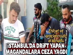 İstanbul'da 'drift' yapan magandalara 15 bin lira ceza kesildi
