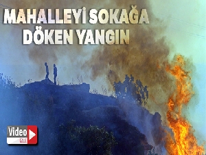 Antalya'da mahalleliyi sokağa döken yangın