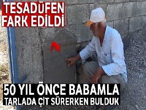 Tarihi mezar taşından duvar yaptı, tesadüfen fark edildi