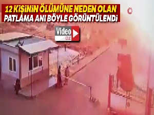 Çobanbey'deki patlama anı kamerada