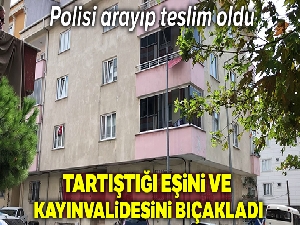 Tartıştığı karısını ve kayınvalidesini bıçakladı