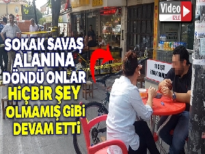 Sokakta iki kişi vuruldu, onlar börek yemeye devam etti