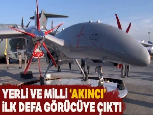 Türkiye'nin yerli ve milli silahlı İHA'sı Akıncı ilk defa görücüye çıktı