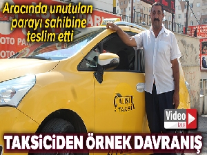 Taksisinde unutulan 87 bin lirayı sahibine teslim etti