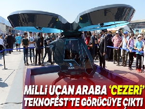 Milli uçan araba 'Cezeri' TEKNOFEST'te görücüye çıktı