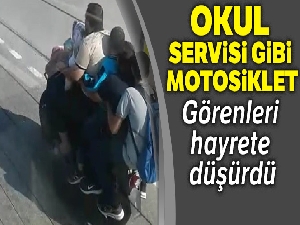 Okul servisi gibi motosiklet