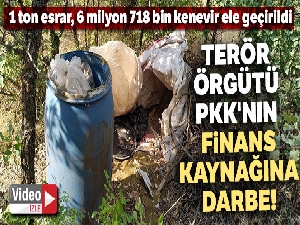 Terör örgütü PKK'nın finans kaynağına darbe: 1 ton esrar, 6 milyon 718 bin kenevir ele geçirildi