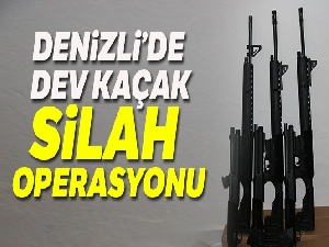 Denizli'de cephanelik dolusu tüfek ele geçirildi