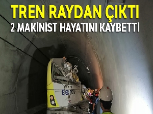 Kılavuz tren raydan çıktı, 2 makinist hayatını kaybetti