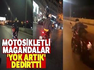 İstanbul'da motosikletli magandaların 'yok artık' dedirttiği anlar kamerada