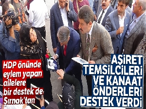 HDP önünde eylem yapan ailelere bir destek de Şırnak'tan