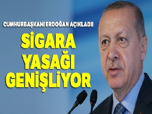 Cumhurbaşkanı Erdoğan açıkladı! Sigara yasağı genişliyor
