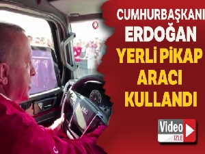 Cumhurbaşkanı Erdoğan yerli pikap aracı kullandı