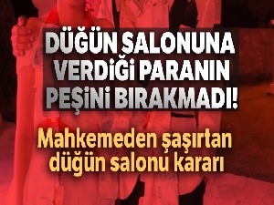 İptal olan düğünün parasını salon sahibinden geri aldı