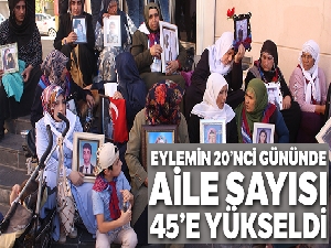 HDP önünde eylem yapan aile sayısı 20'nci günde 45'e yükseldi