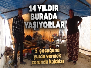 14 yıldır naylon çadırda yaşayan aile 5 çocuğunu Çocuk Esirgeme Kurumuna verdi